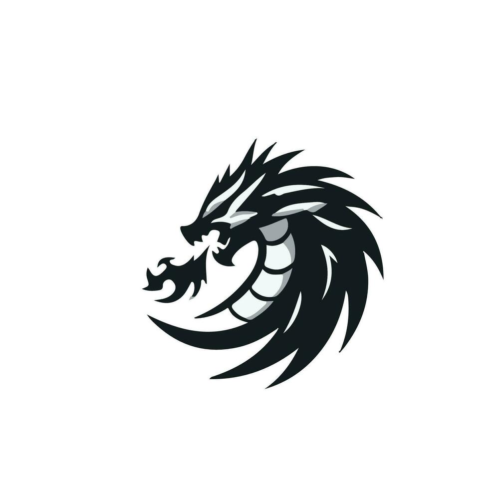 Dragon vector icon illustration design logo template