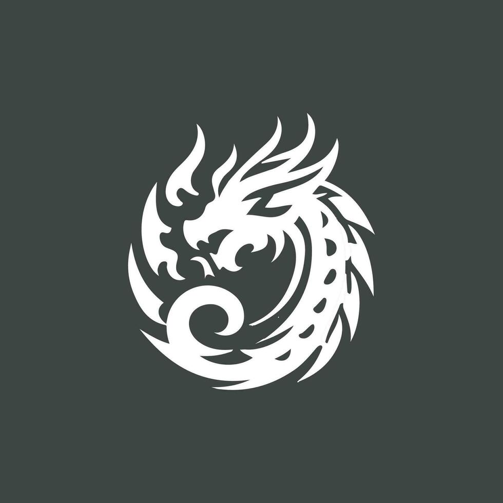 Dragon vector icon illustration design logo template