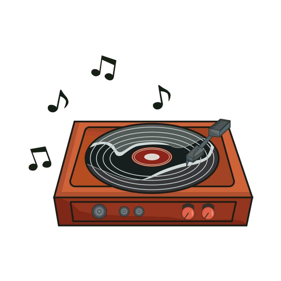 illustration of turntable vector