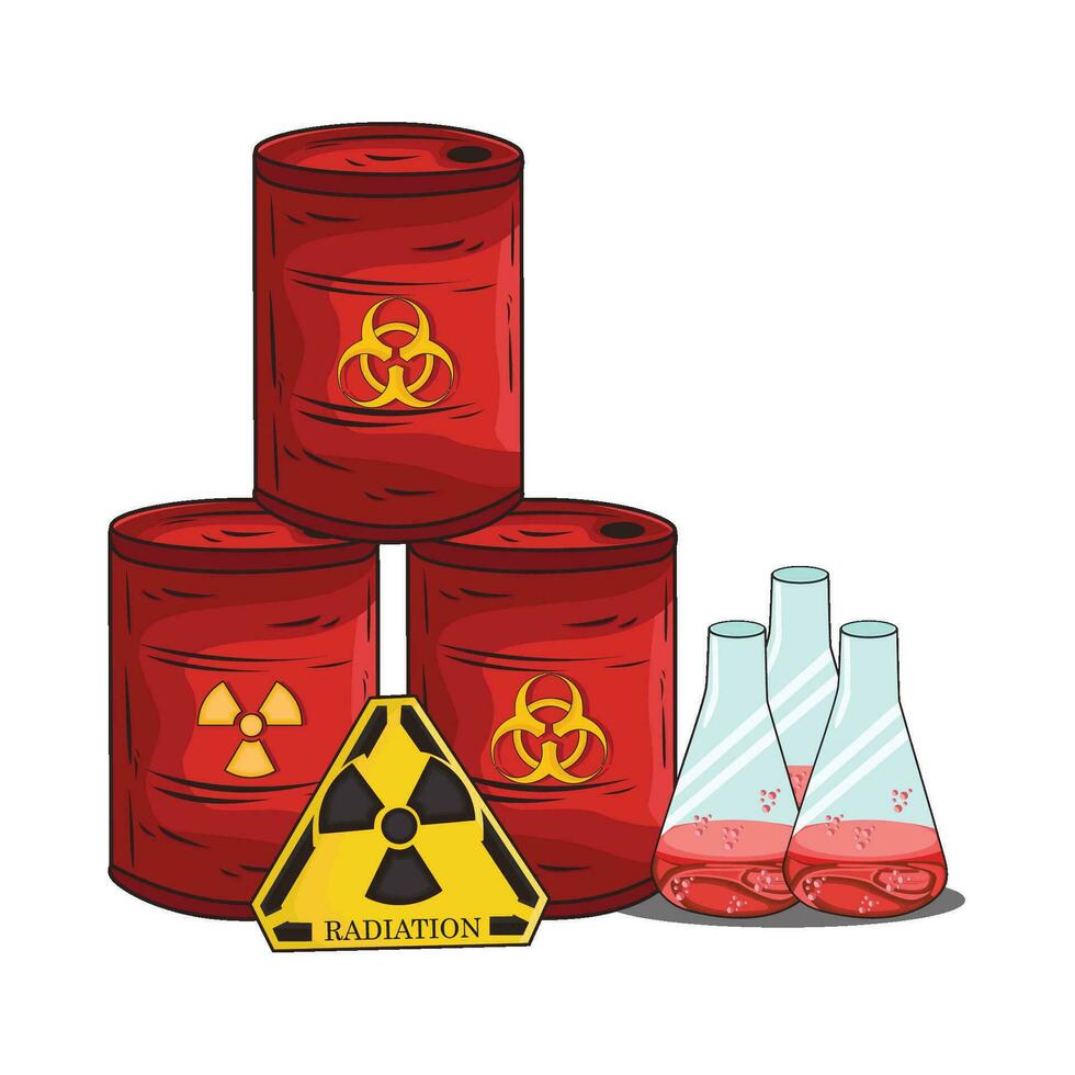 ilustración de radioactivo contaminación vector