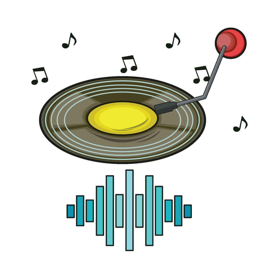 illustration of  vinyl vector