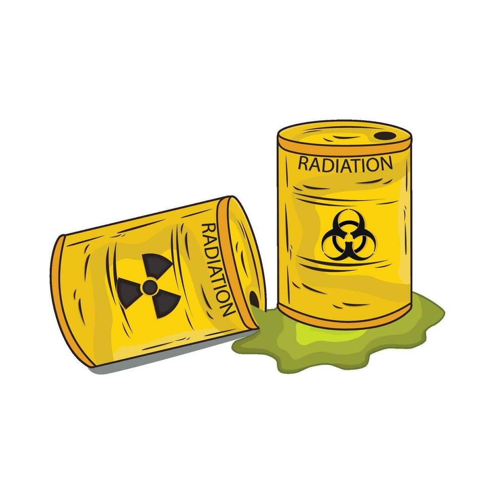 illustration of radioactive barrel vector