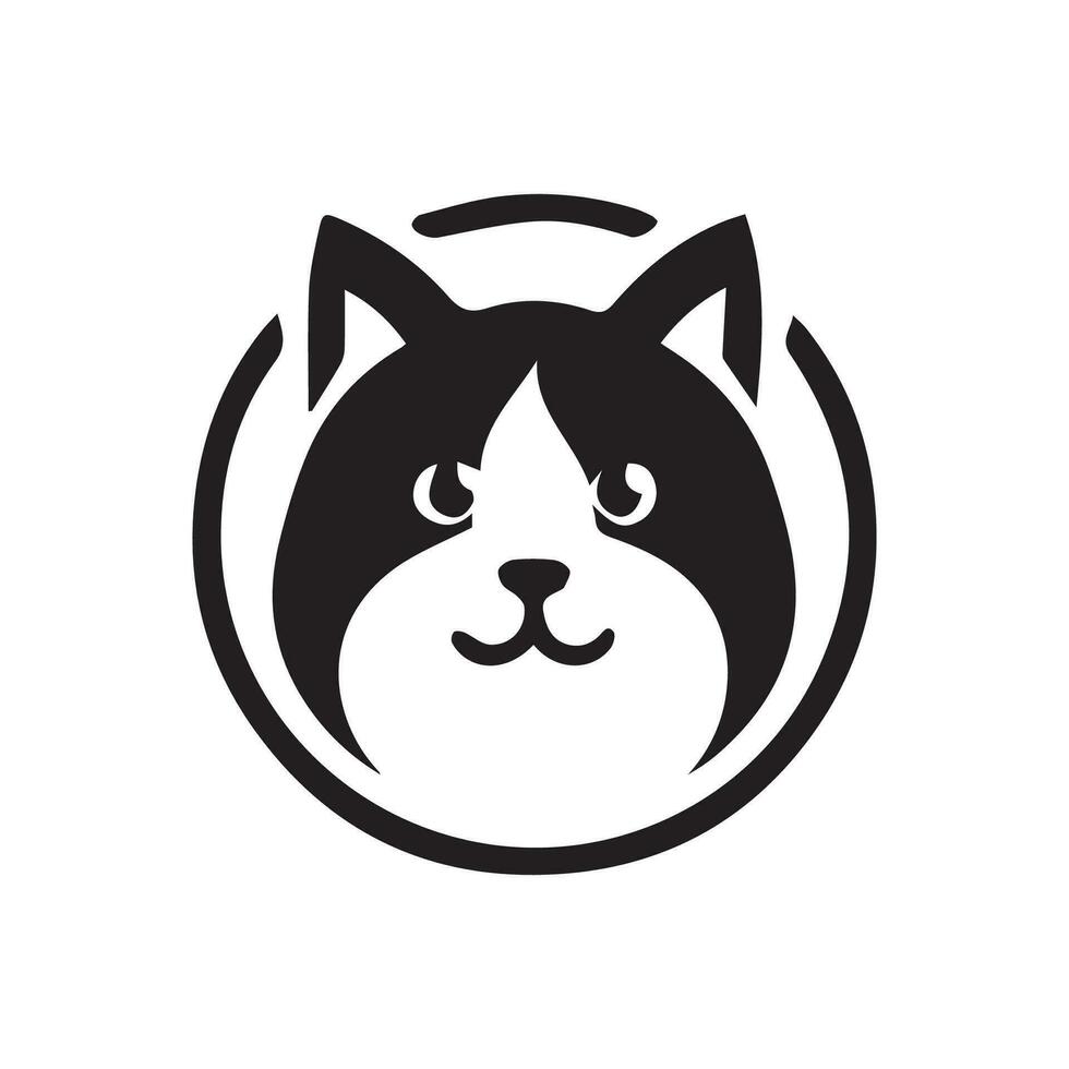 gato silueta logo diseño vector ilustración