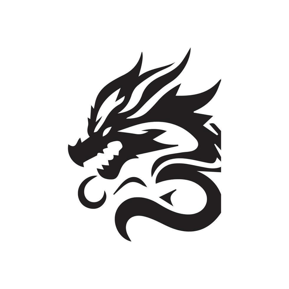 Dragon vector icon illustration design logo template