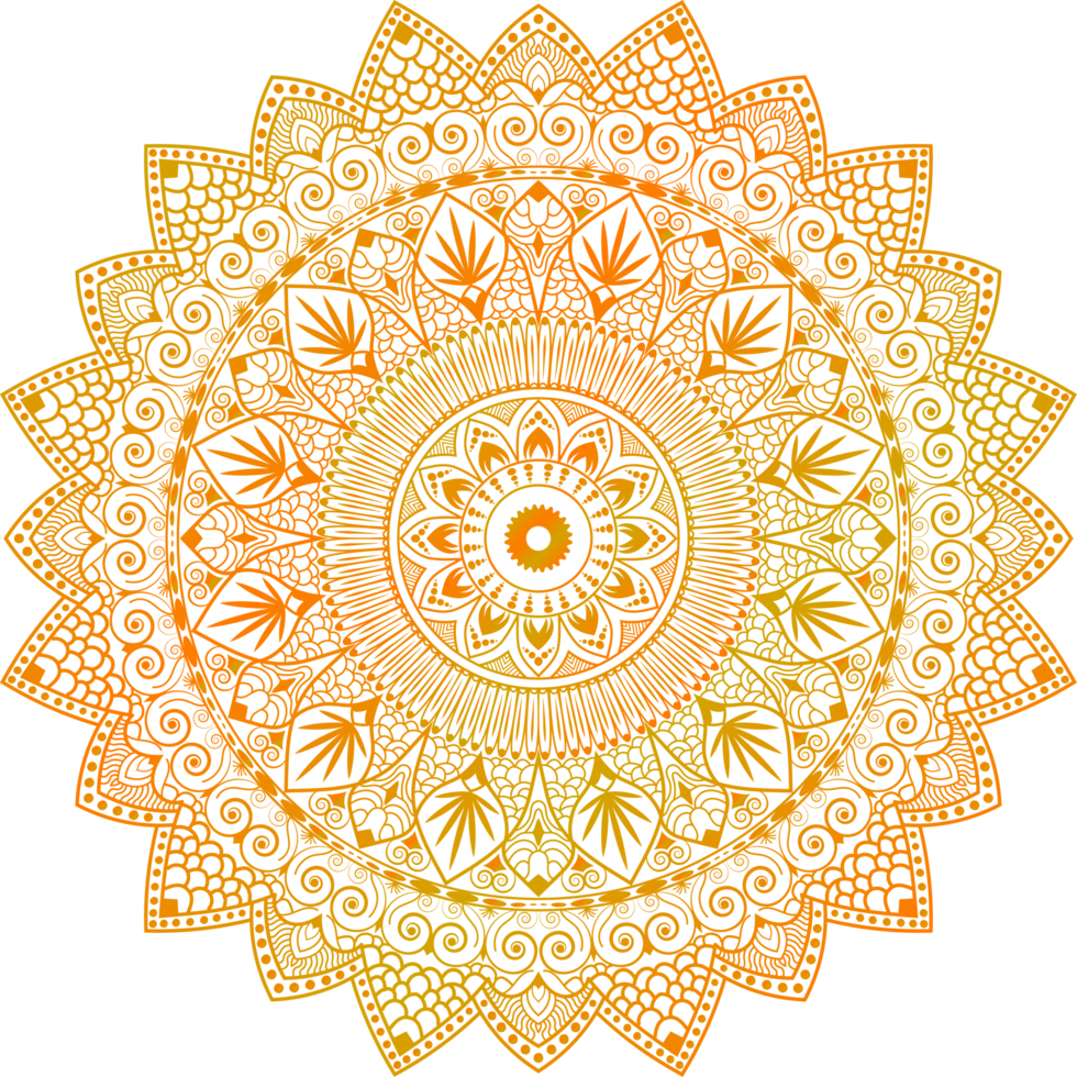 lujoso mandala diseño para decoración con dorado arabesco modelo Arábica islámico este estilo, póster, cubrir, folleto, volantes, bandera, hermosa tarjeta, figura mandala para colorante png archivo