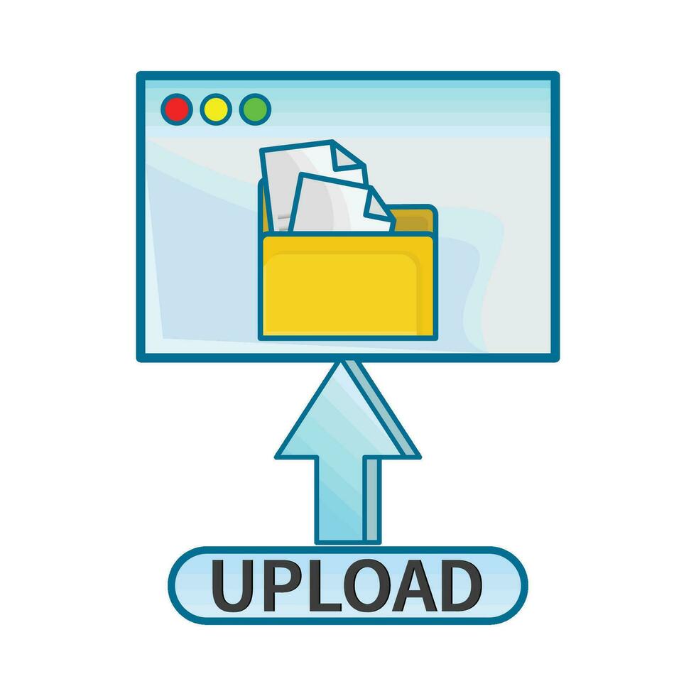 illustration of upload vector