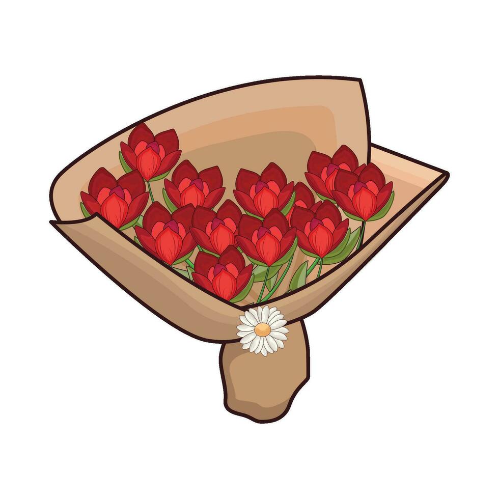 ilustración de flor ramo de flores vector