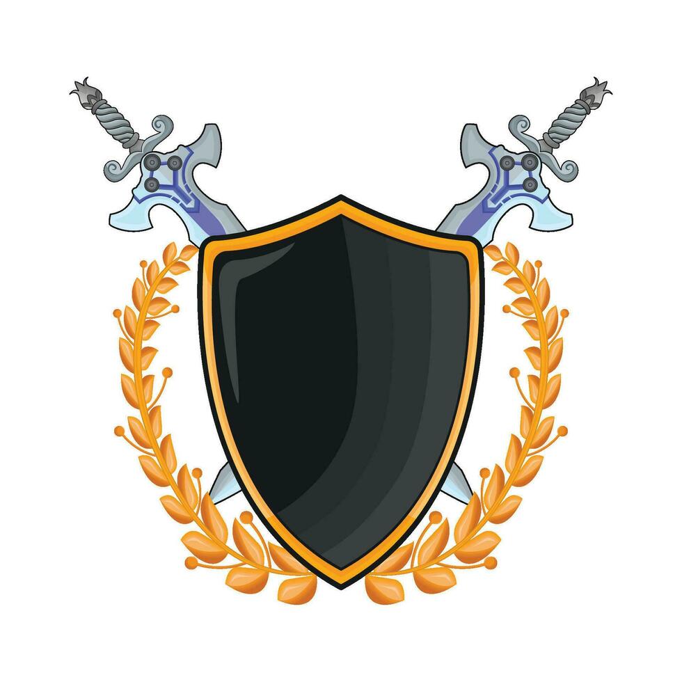 illustration of sword and shield vector