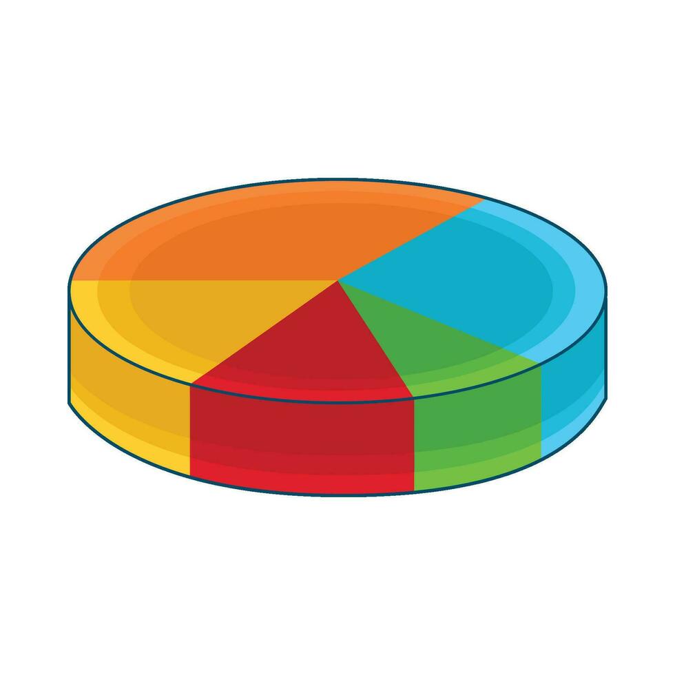 illustration of pie chart vector