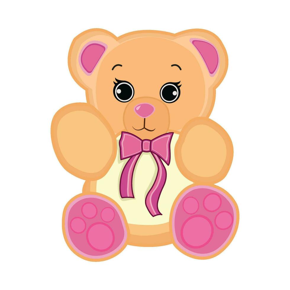 ilustración de osito de peluche oso vector