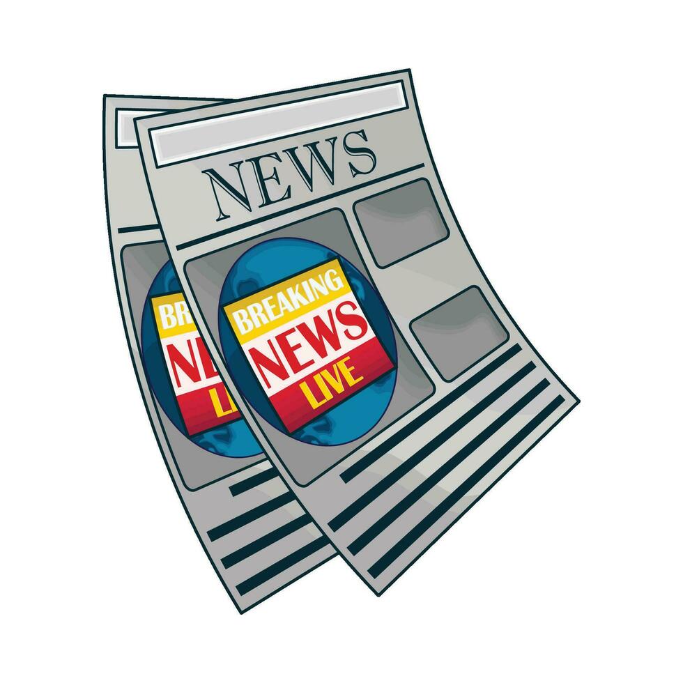 illustration of newspaper vector