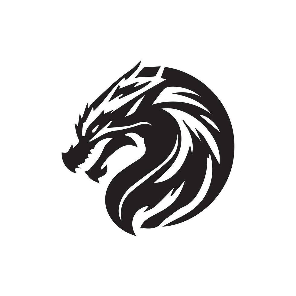 Dragon vector icon illustration design logo template