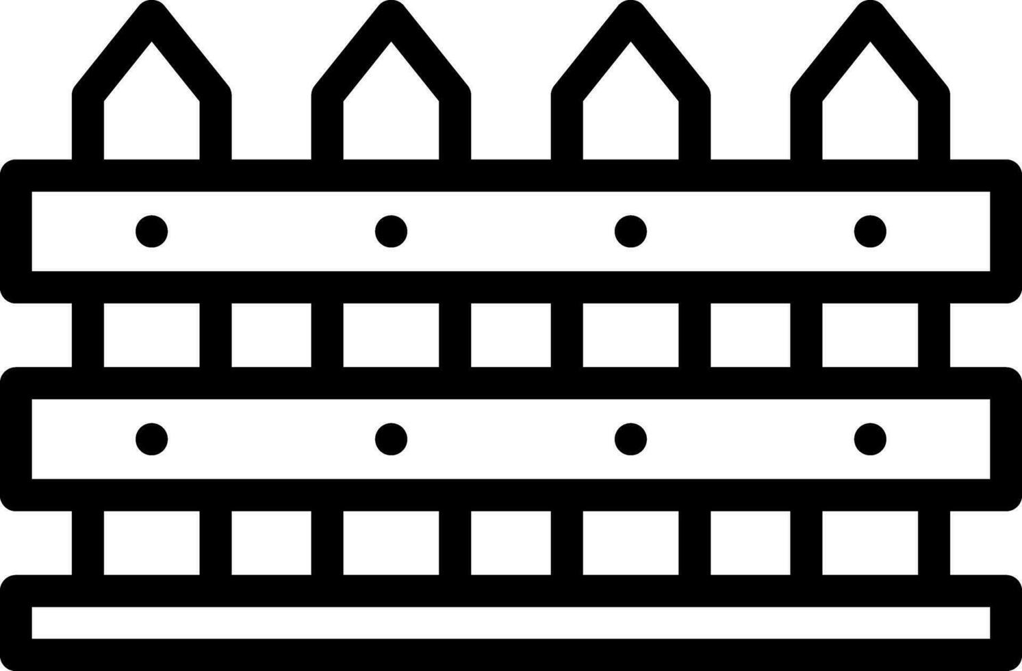 Black line icon for  boundaries vector