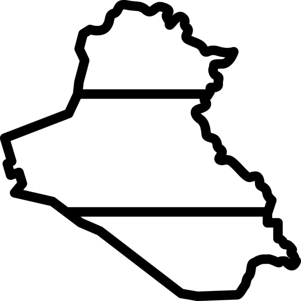 negro línea icono para Irak vector