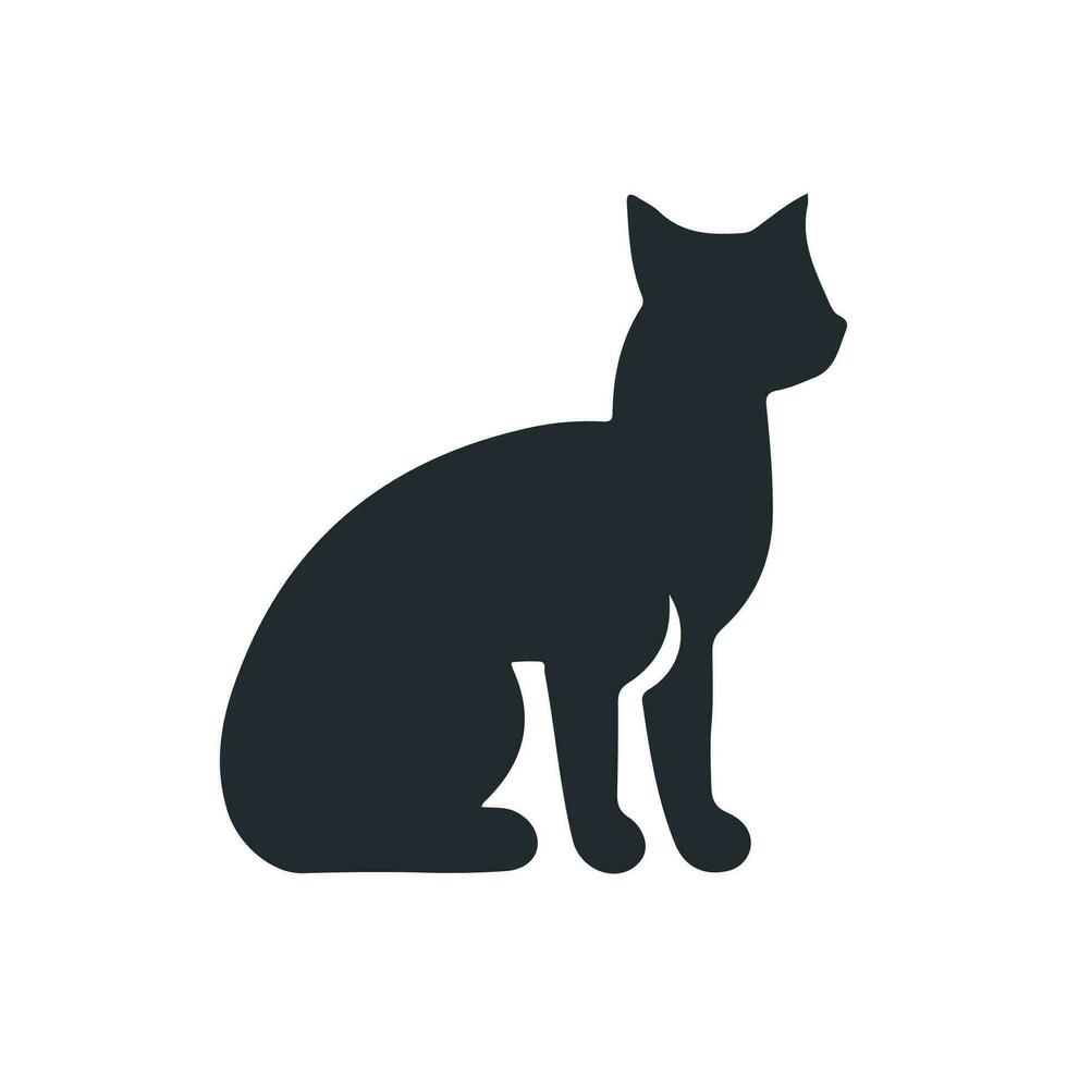 gato silueta logo diseño vector ilustración