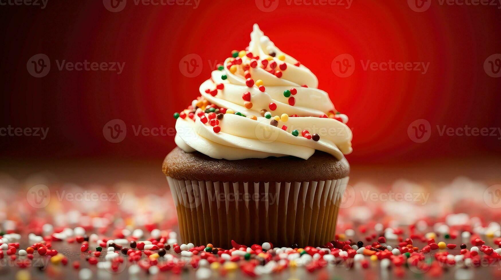 AI generated baking holiday cupcake food photo