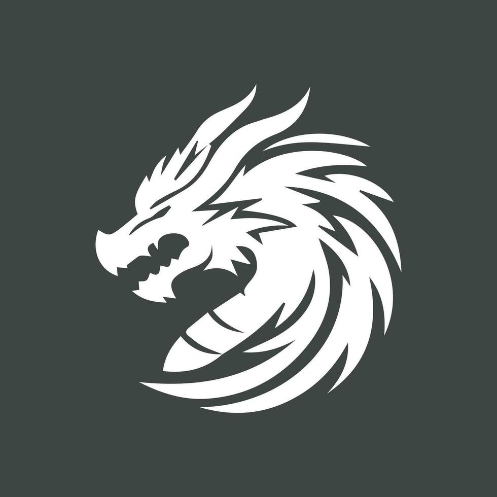 Dragon vector icon illustration design logo template