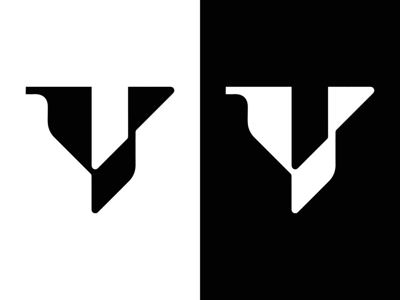 diseño de logotipo de letra y vector