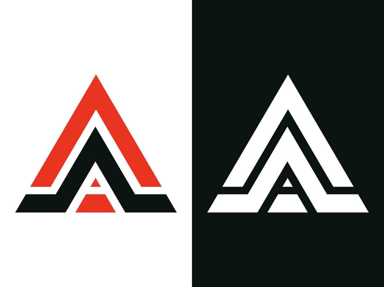 A letter triangle shape logo design vector