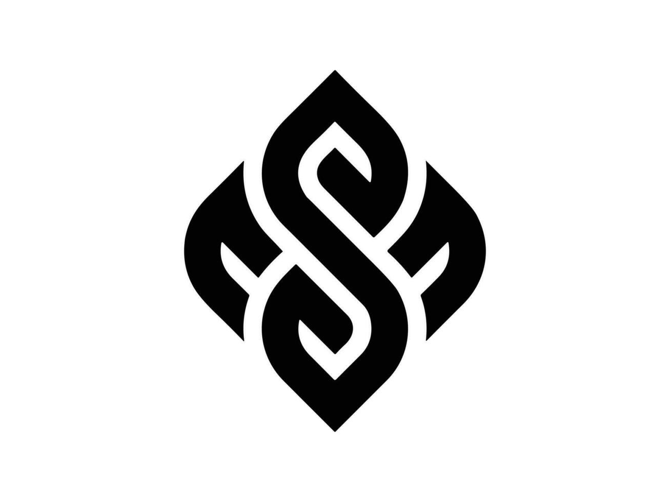 sm letra creativo logo diseño vector