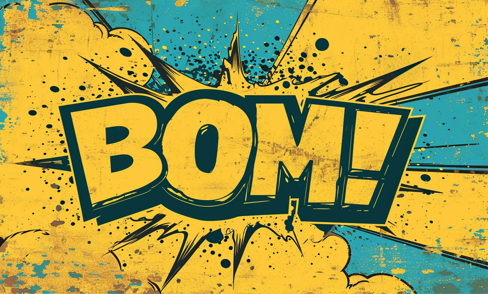 AI generated Urban Explosion A Dynamic Boom Reverberating in Bold Graffiti Typography photo