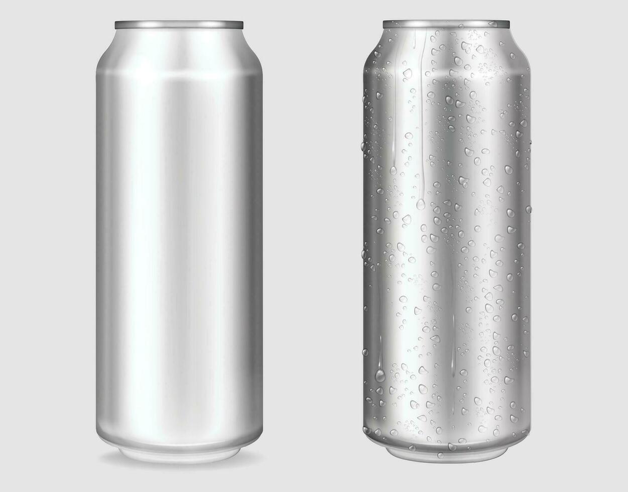 Almunium tin can mockup 3d rendering 3D Illustration vector