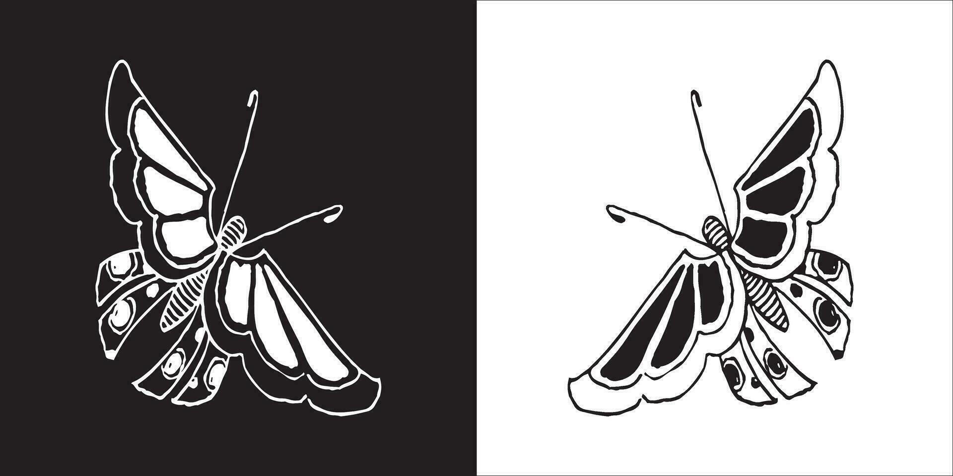 Illustration vector graphics of butterfly icon