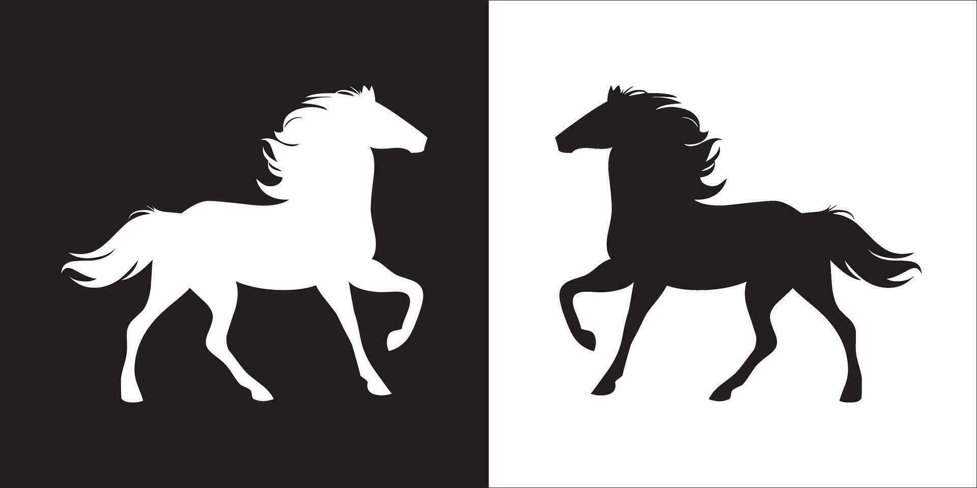 Illustration vector graphics of horse icon