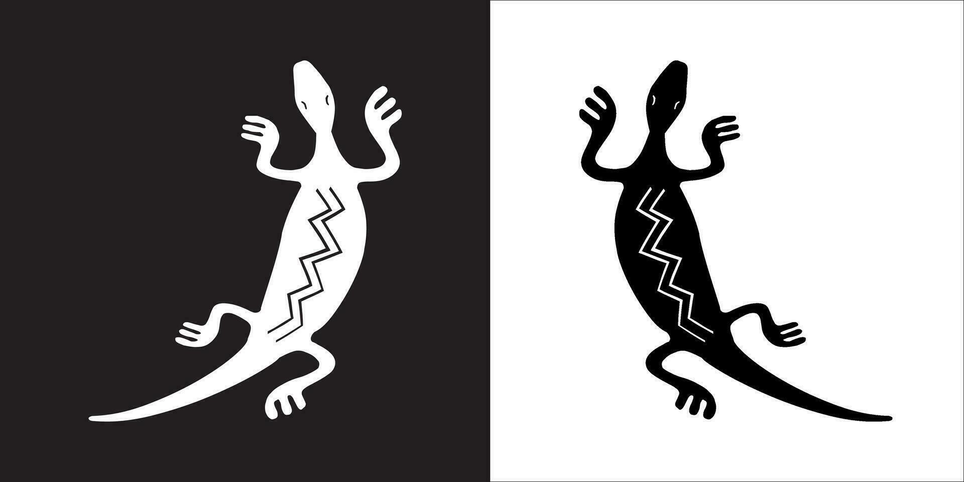 Illustration vector graphics of lizard icon