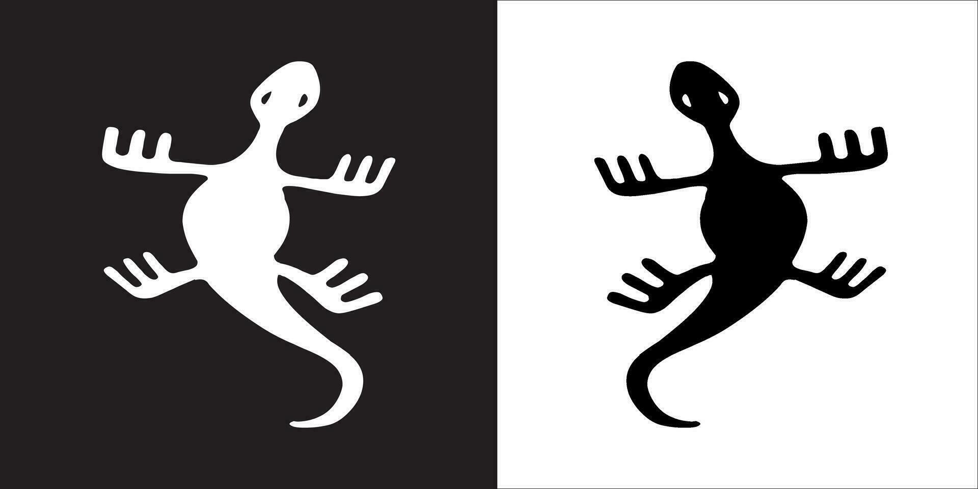 Illustration vector graphics of lizard icon