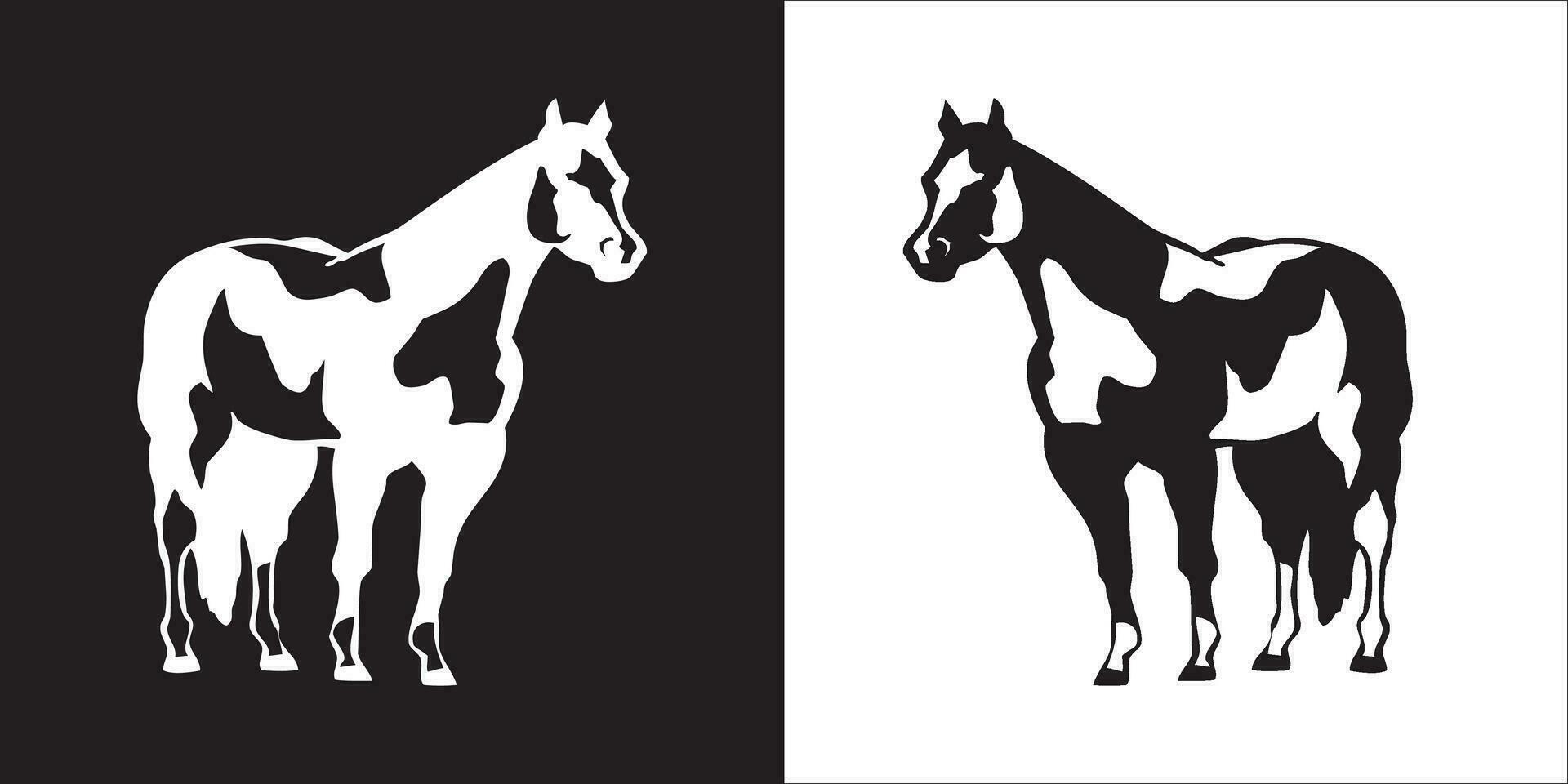Illustration vector graphics of horse icon