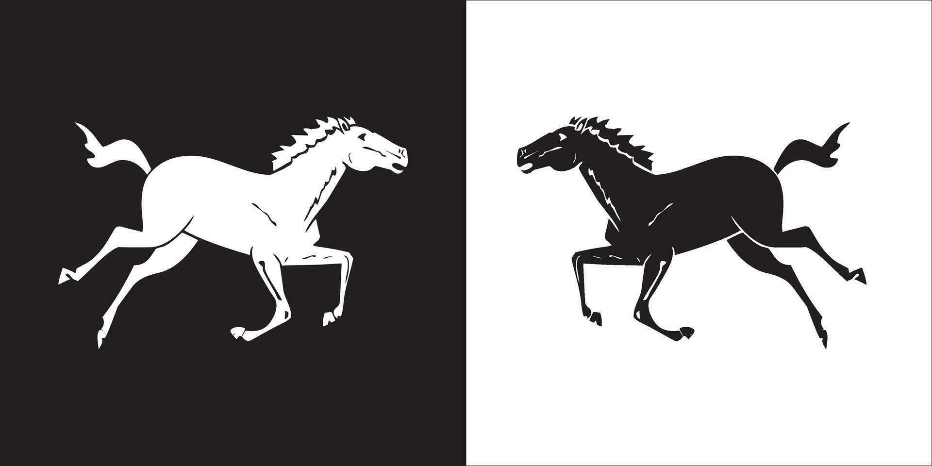 Illustration vector graphics of horse icon