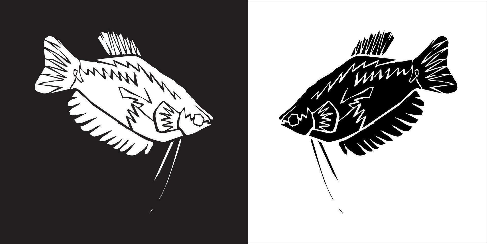 Illustration vector graphics of fish icon