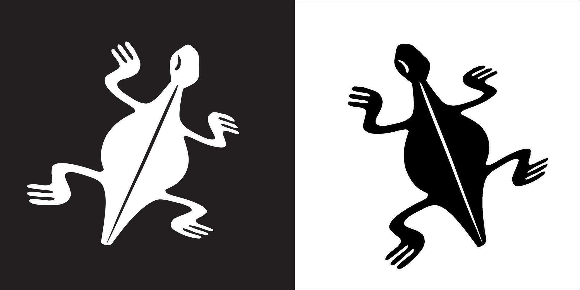 Illustration vector graphics of lizard icon