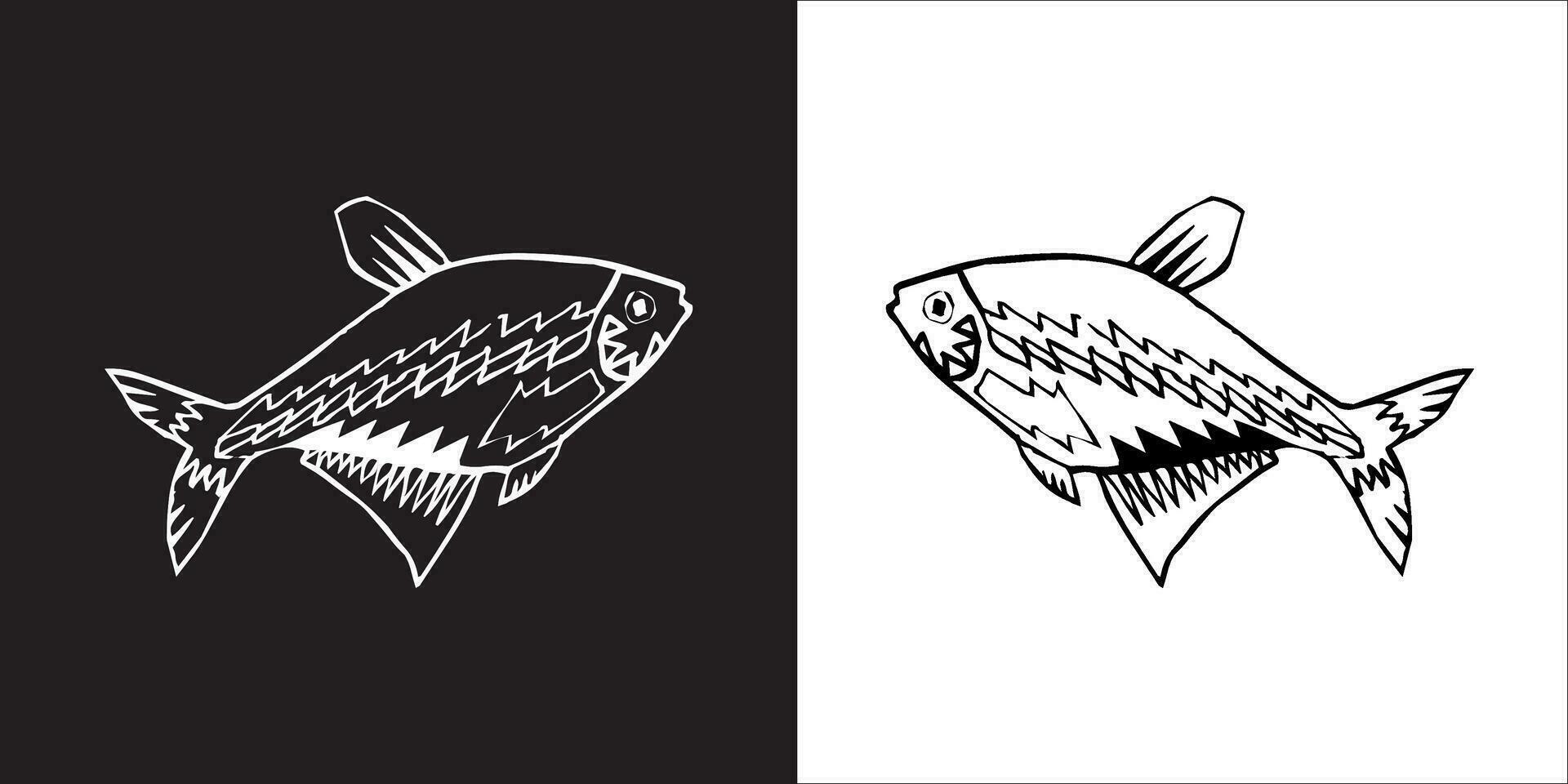 Illustration vector graphics of fish icon