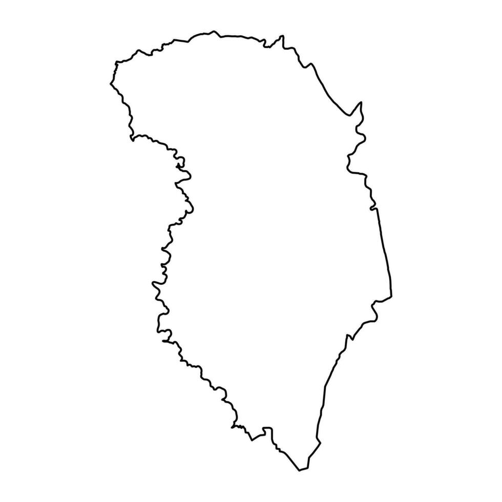 Zanzan district map, administrative division of Ivory Coast. Vector illustration.