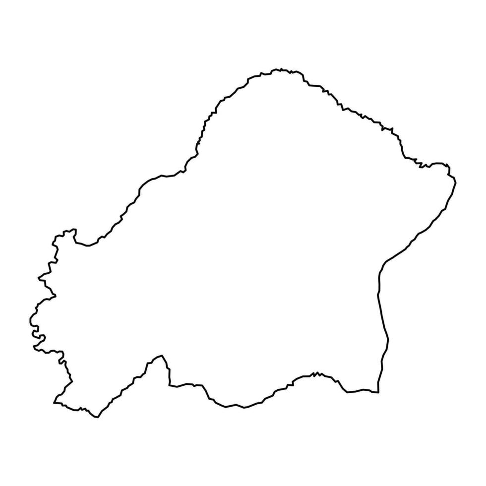 Plateaux department map, administrative division of Republic of the Congo. Vector illustration.