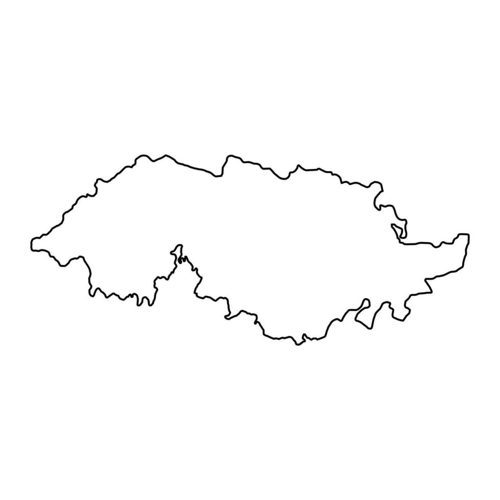 Jalal Abad region map, administrative division of Kyrgyzstan. Vector illustration.