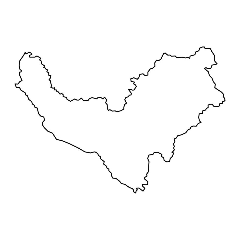 Bouenza department map, administrative division of Republic of the Congo. Vector illustration.