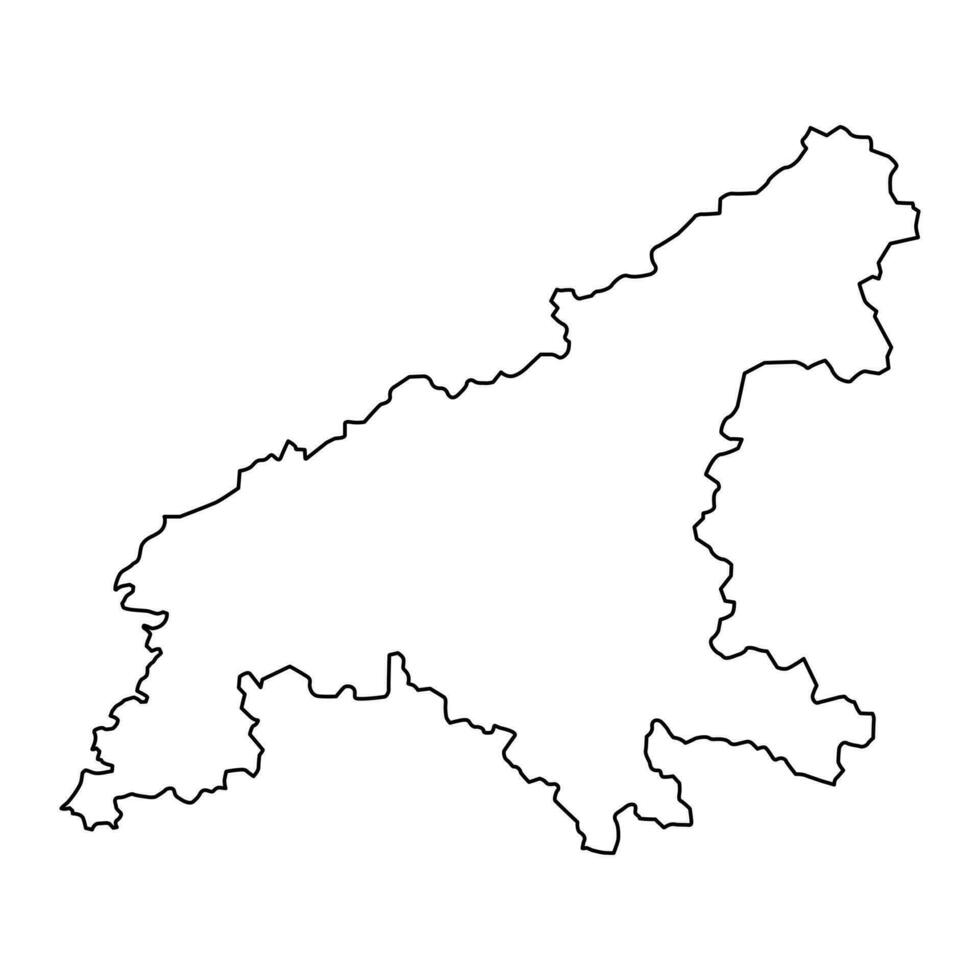 South Pyongan province map, administrative division of North Korea. Vector illustration.