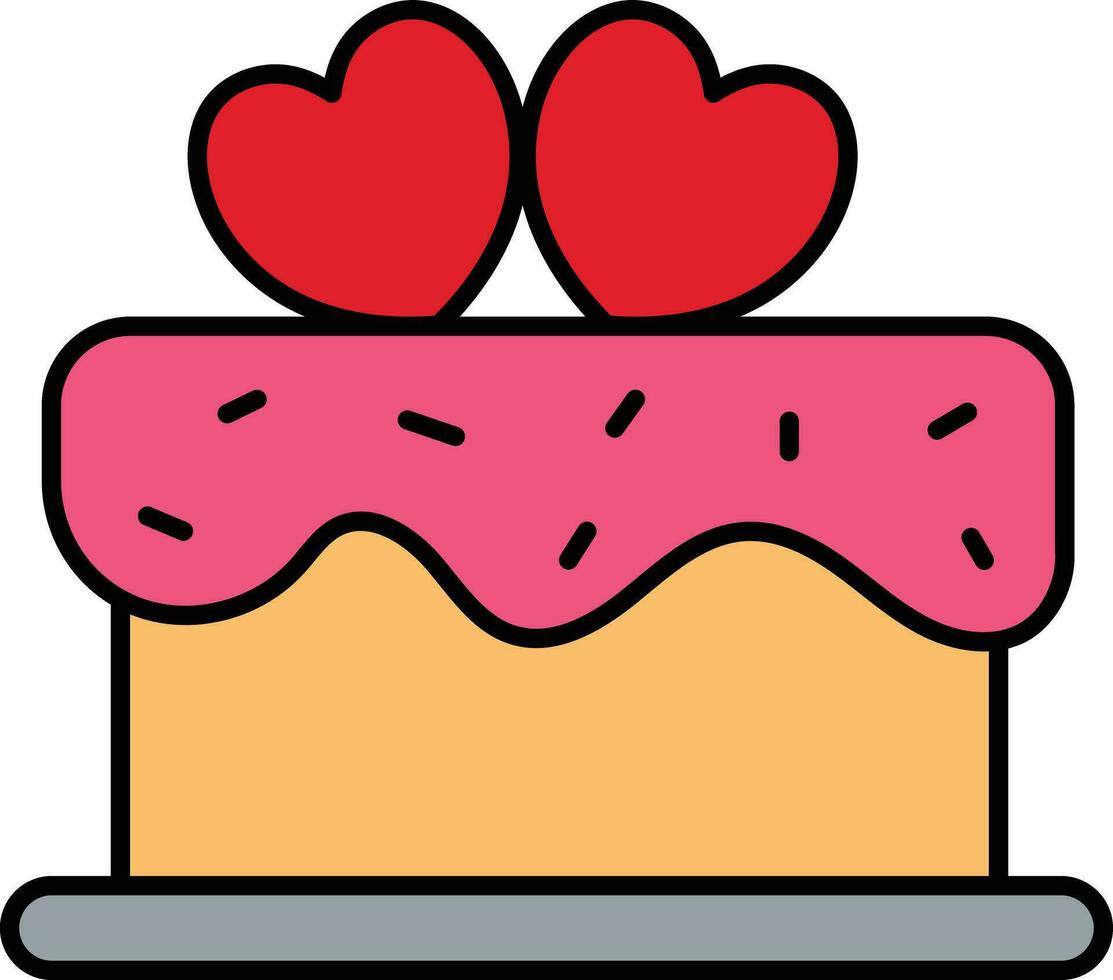 birthday cake with candles Cake icon. Symbol of the holiday, birthday. Festive cake with a candle. Isolated vector illustration.graphic, tasty, collection, icing, realistic, candy, balloon, flat.