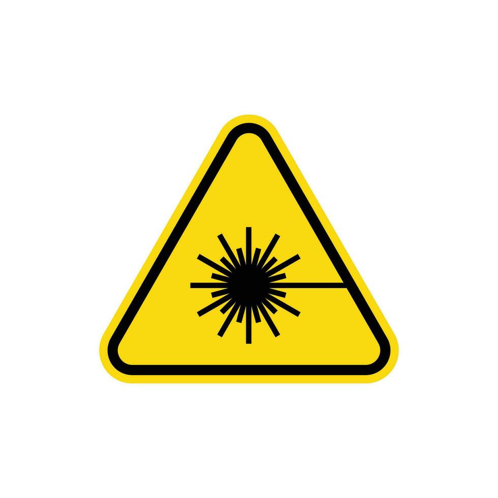 Laser hazard icon. Laser symbol. Laser hazard sign vector. vector