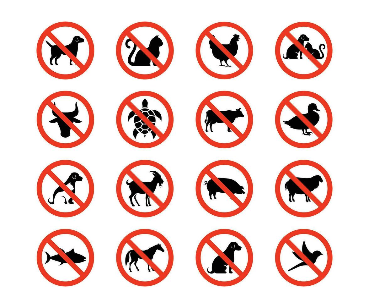 Prohibition sign stop pet. Pets not allowed sign. No pets allowed sign