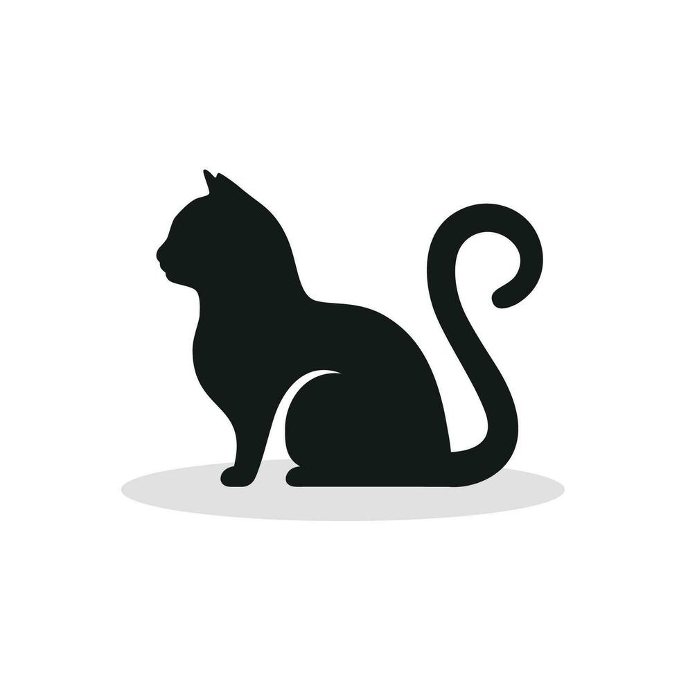 Cat silhouette logo design. Cat vector icon. Cat silhouette symbol. Vector illustration