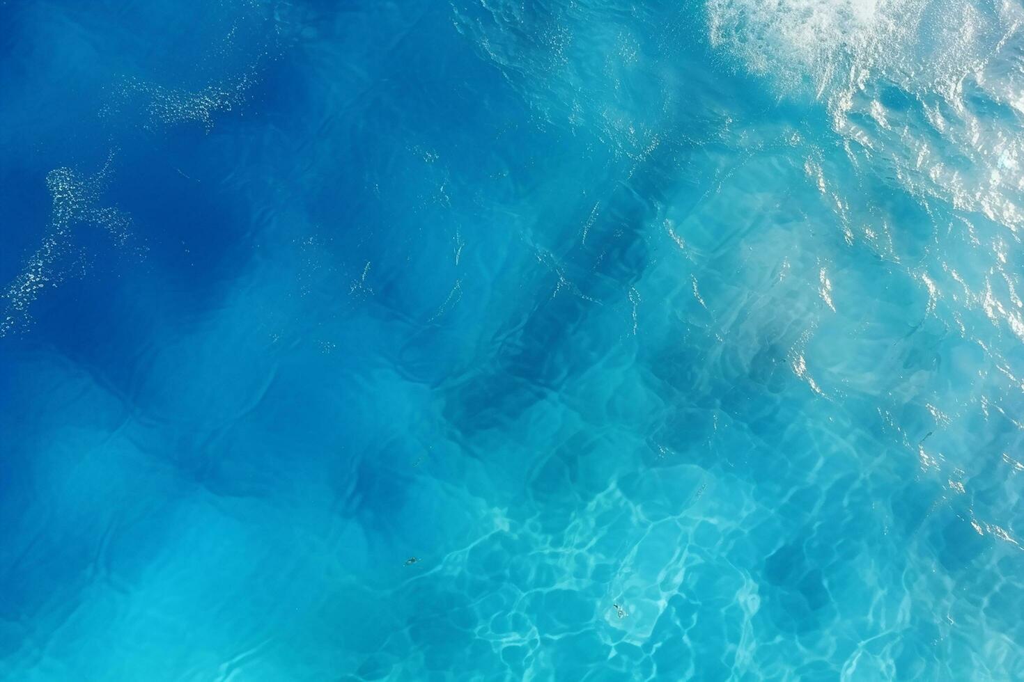 AI generated Aerial drone view of moody ocean wave in summer photo