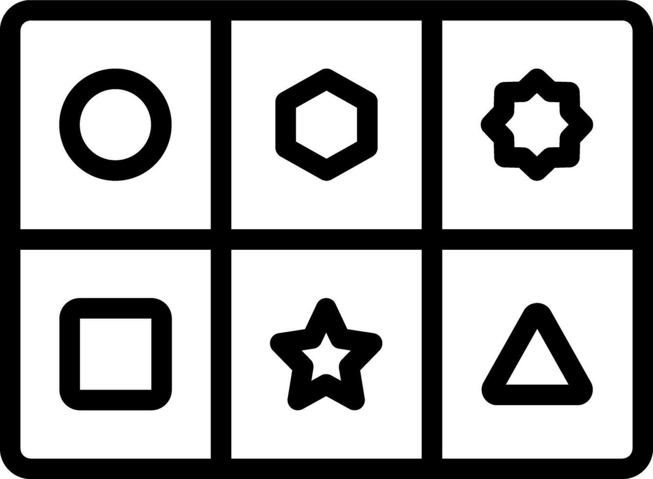 Black line icon for categories vector