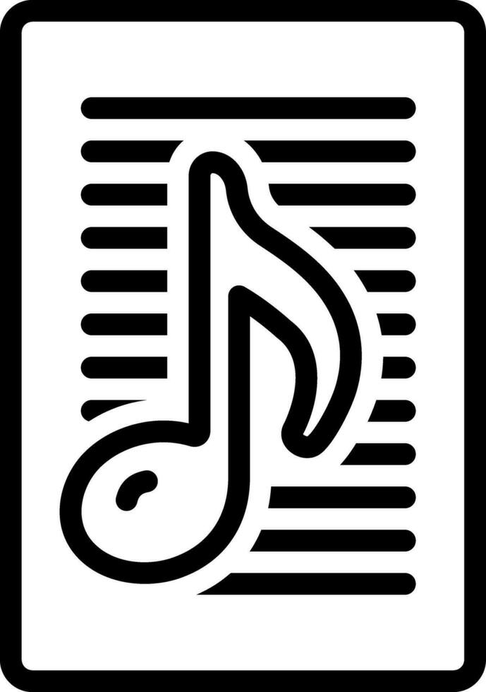 Black line icon for lyric vector