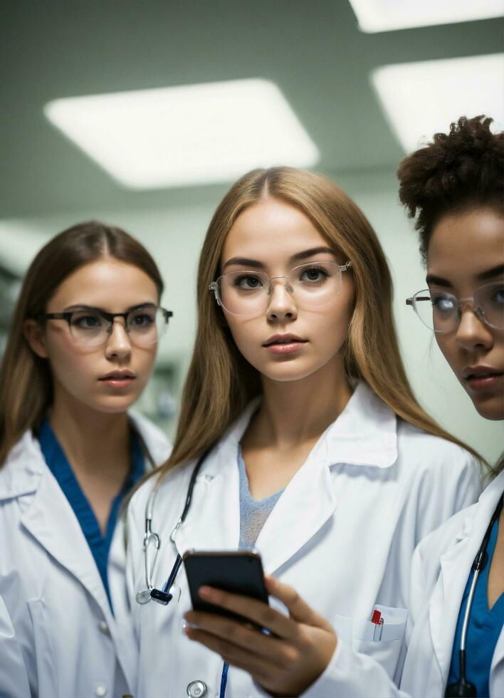 AI generated Doctor from the future concept by Ai Generator photo