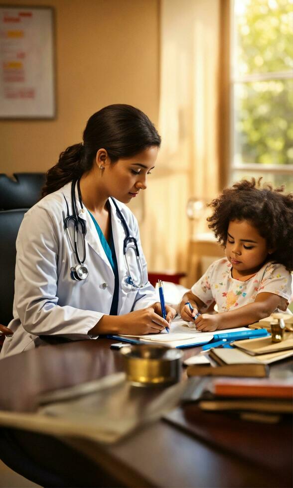 AI generated Doctor from the future concept by Ai Generator photo