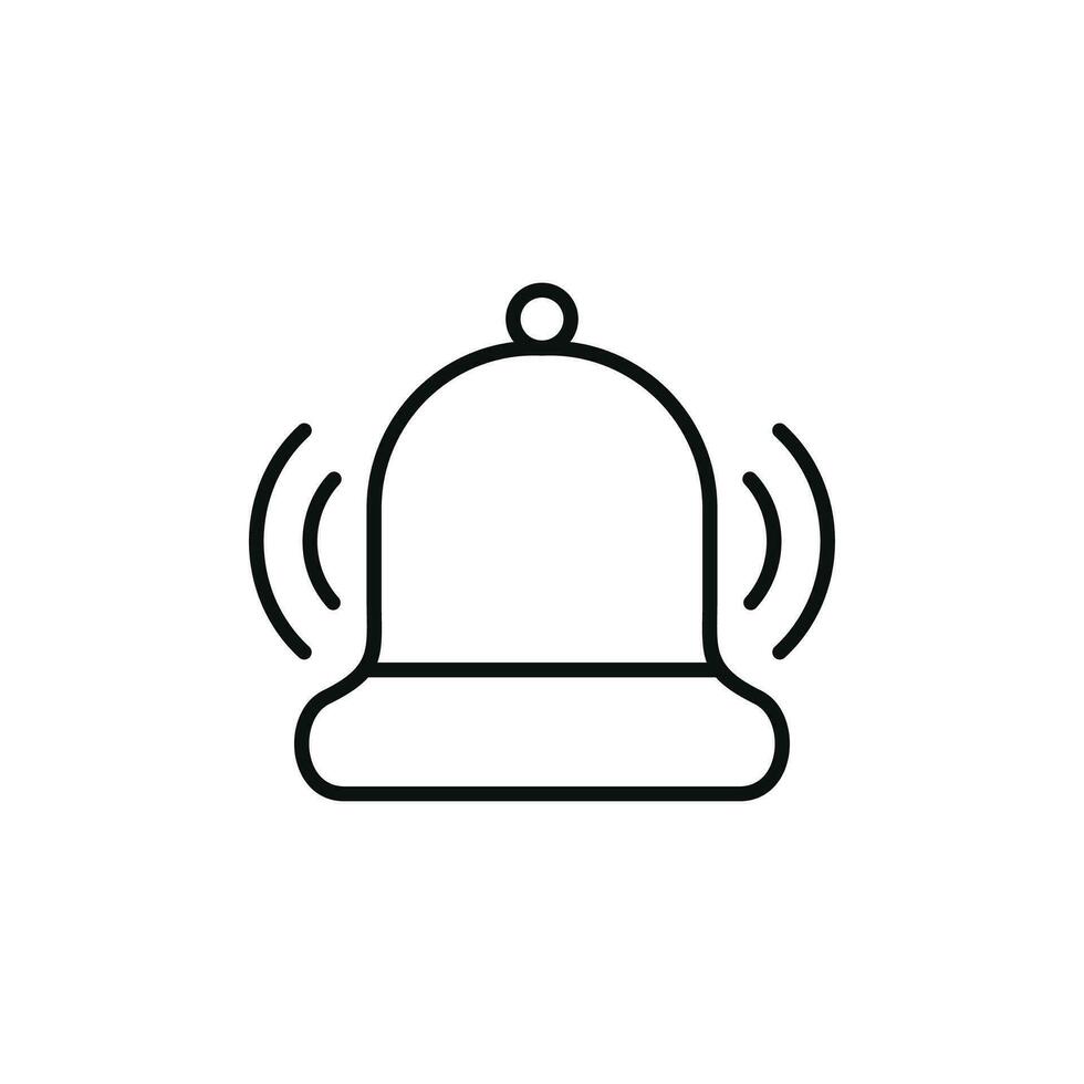 Bell line icon isolated on white background vector